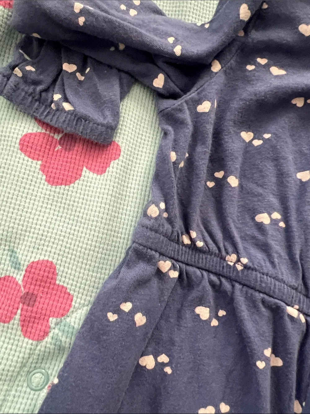 Old Navy & carters Baby rompers in Navy, Mint & Lavender - Set of 3